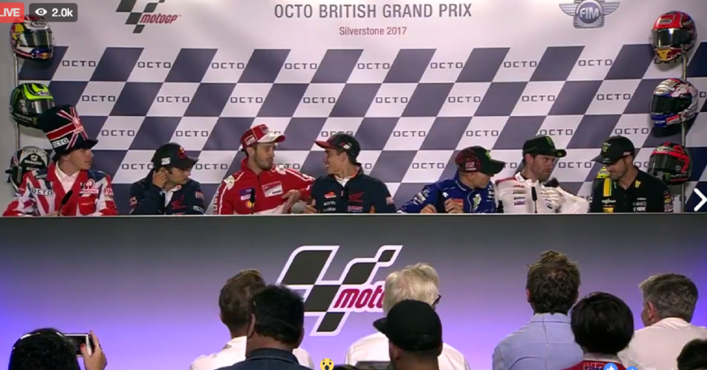 MotoGP: i piloti durante la conferenza stampa di Silverstone (LIVE)