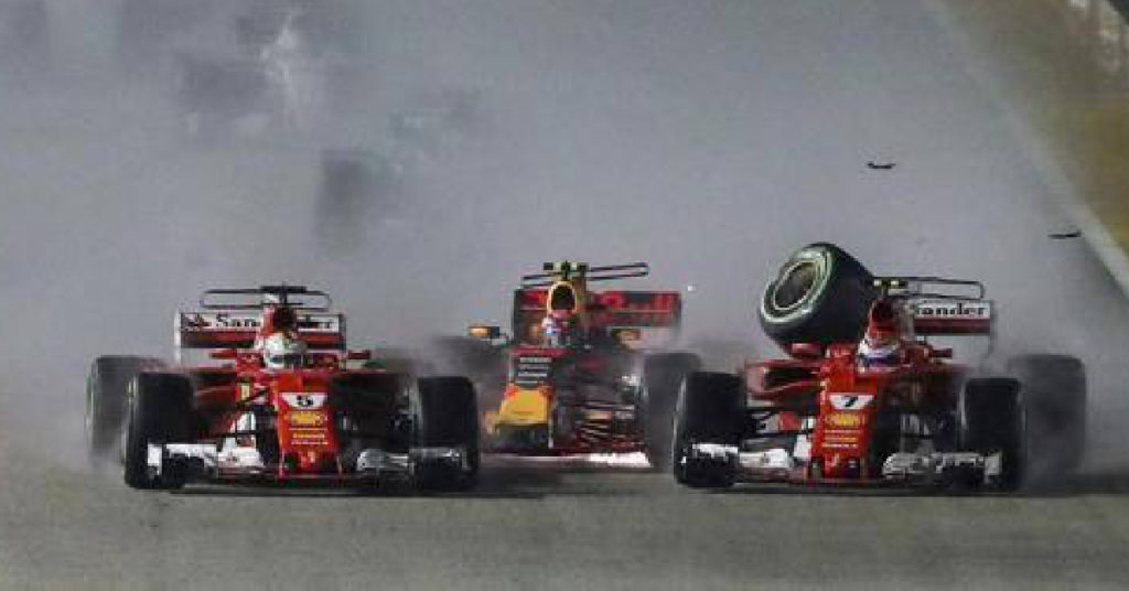 F1, Singapore: di chi sono le responsabilità dell’incidente di Vettel e Raikkonen