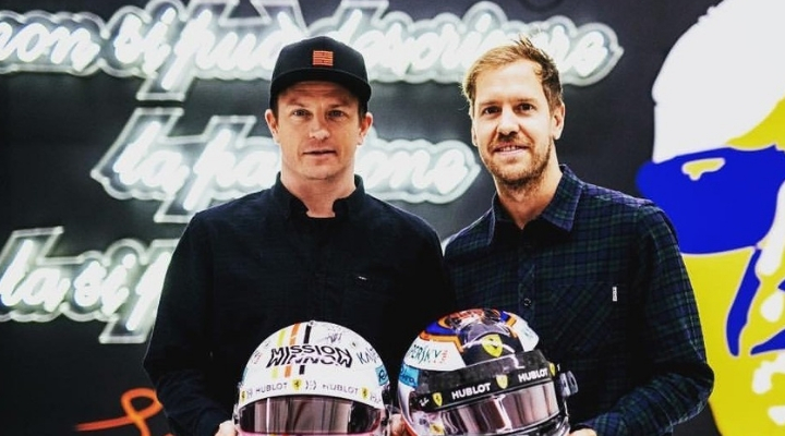 Raikkonen, scambio di caschi con Vettel: “Bello lavorare con te”