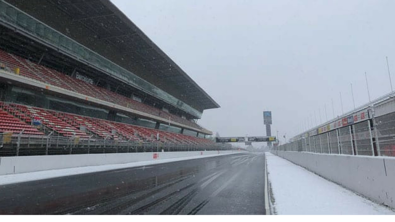Formula Uno, test Barcellona a rischio per la neve e il ghiaccio sulla pista