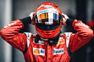 Pilota Ferrari deluso dal risultato del GP di Shanghai - AI Generated