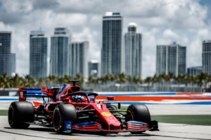 La monoposto di Charles Leclerc a Miami, secondo alle qualifiche shootout - AI Generated
